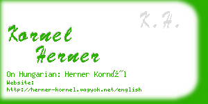 kornel herner business card